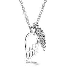 novas joias chiques joias de prata 925 colar de asas de anjo colar de pingente barato